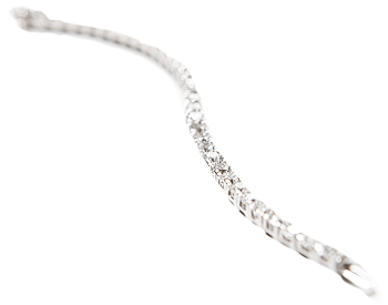 14K WHITE GOLD ROUND DIAMOND TENNIS BRACELET AT 2.00CTTW