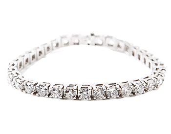 14K WHITE GOLD ROUND DIAMOND TENNIS BRACELET AT 2.00CTTW