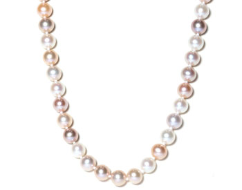 MULTI COLOR FRESH WATER PEARL STRAND NECKLACE 