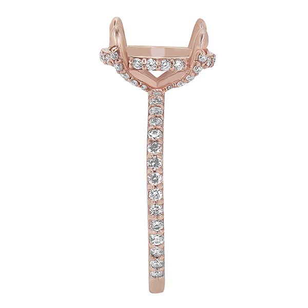 14K ROSE GOLD OVAL HEAD ENGAGEMENT RING