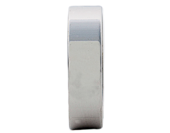 GENTLEMAN'S 14K WHITE GOLD POLISHED 6MM FLAT BAND