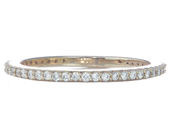14K ROSE GOLD PAVE DIAMOND BAND