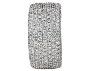 18K WHITE GOLD FLAT PAVE DIAMOND BAND