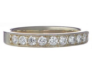 14K YELLOW GOLD ROUND DIAMOND BAND